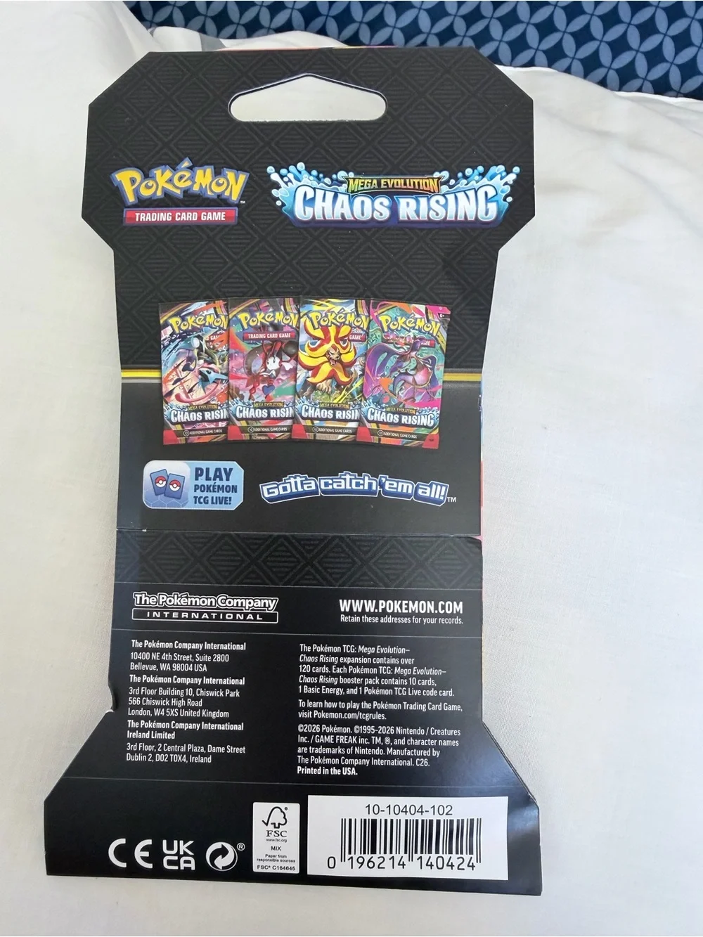 Pokémon Chaos Rising Booster Pack -